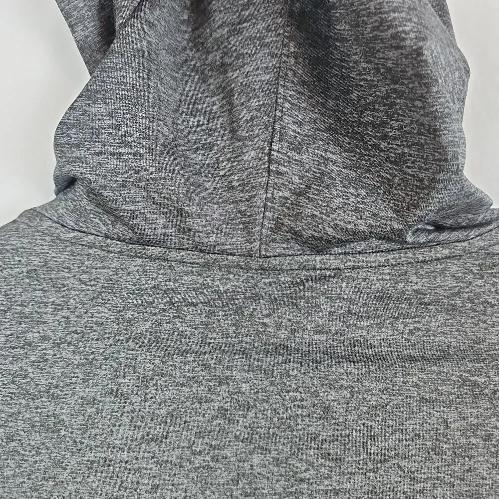 LeBron James + Nike Gray Ombre Pixel Long Sleeve Tee, Cowl Neck, Hoodie Small
